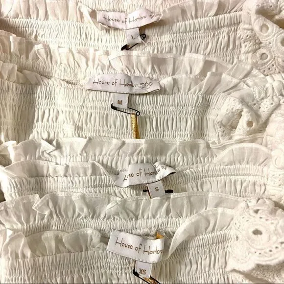 House Of Harlow Smocked Eyelet Top and Skirt Set NWT - Picture 12 of 12